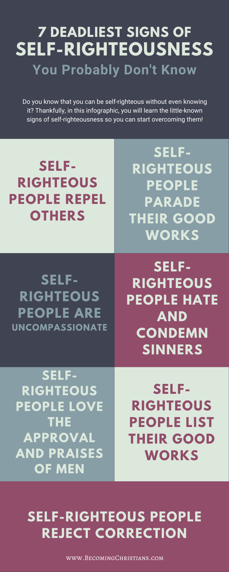 10 Signs of Self-Righteousness Infographics